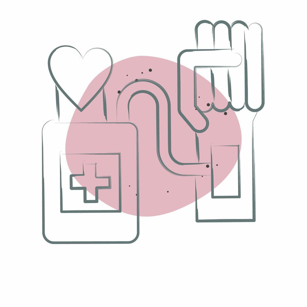 Icon Blood Transfusion. related to Blood Donation symbol. Color Spot Style. simple design editable. simple illustration vector
