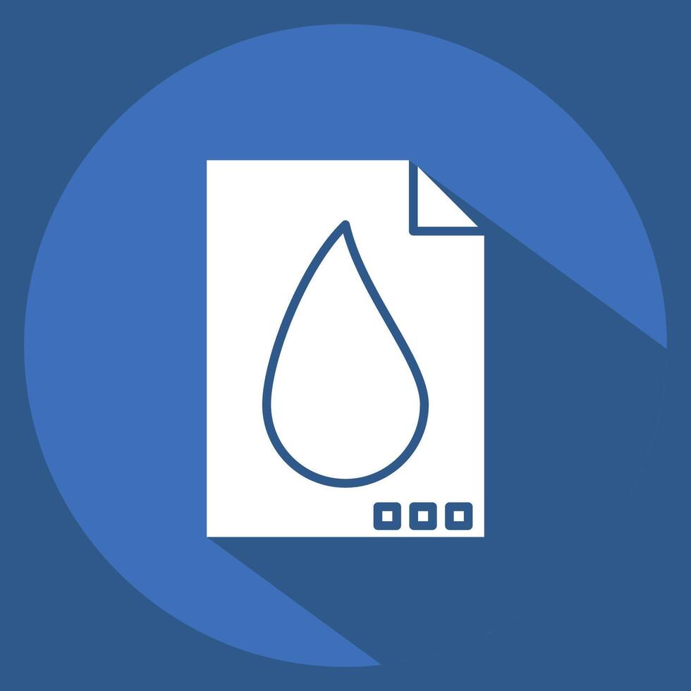 Icon Nagative Blood. related to Blood Donation symbol. long shadow style. simple design editable. simple illustration vector