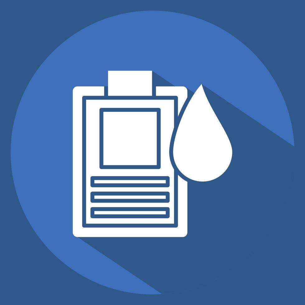 Icon Report. related to Blood Donation symbol. long shadow style. simple design editable. simple illustration vector