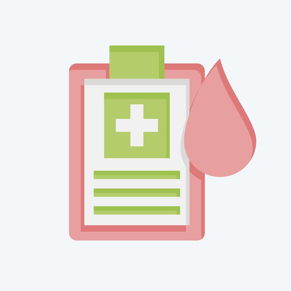 Icon Report. related to Blood Donation symbol. flat style. simple design editable. simple illustration vector