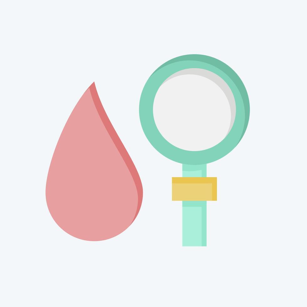 Icon Searching. related to Blood Donation symbol. flat style. simple design editable. simple illustration vector