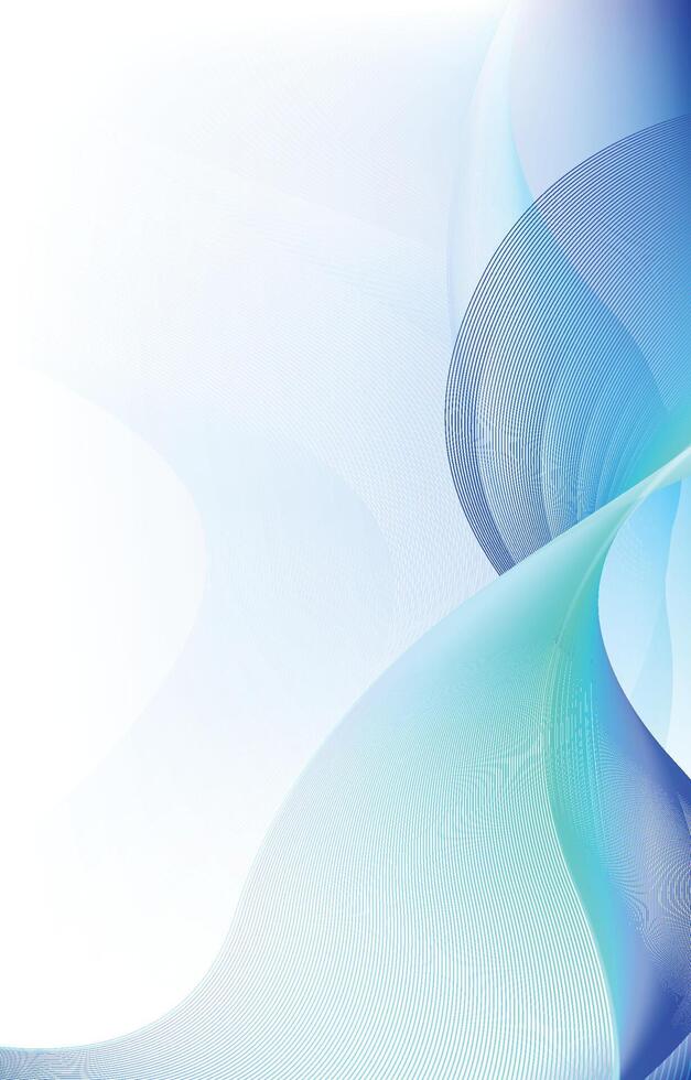 Abstract Blue Wavy Line Art vector