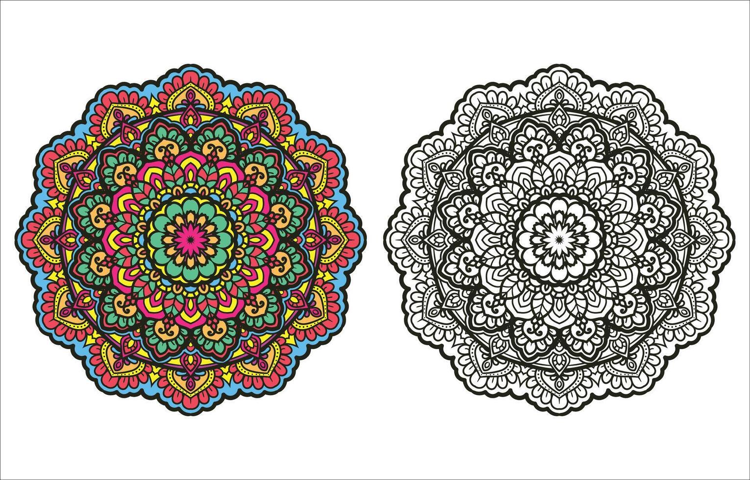 resumen mandala colorante libro para estrés lanzamiento vector