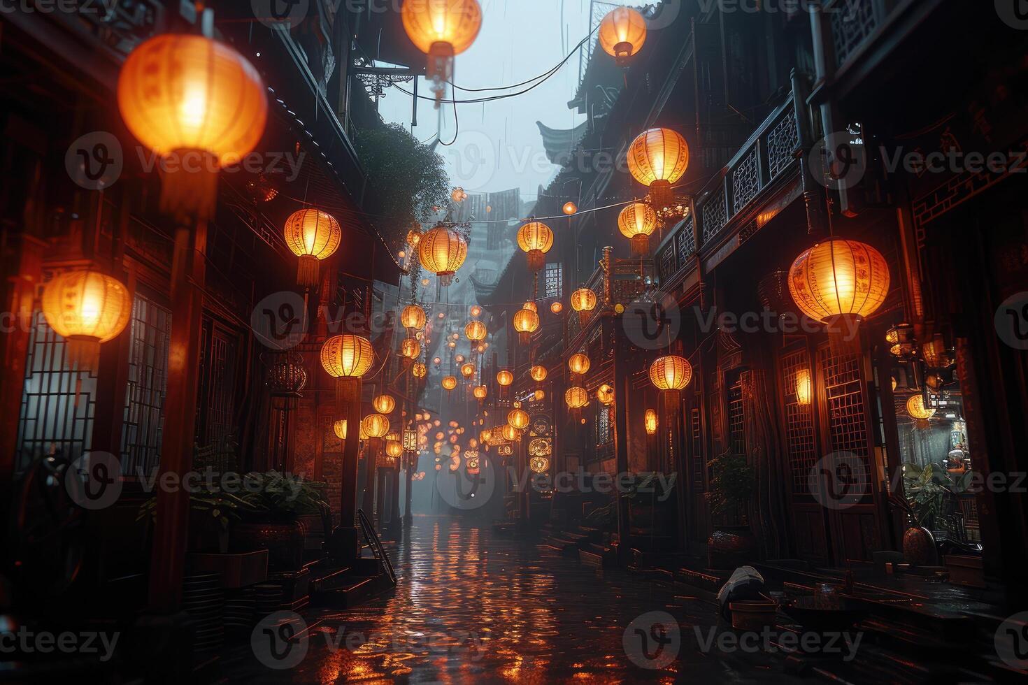 AI generated chinese spring festival atmosphere professional photography photo