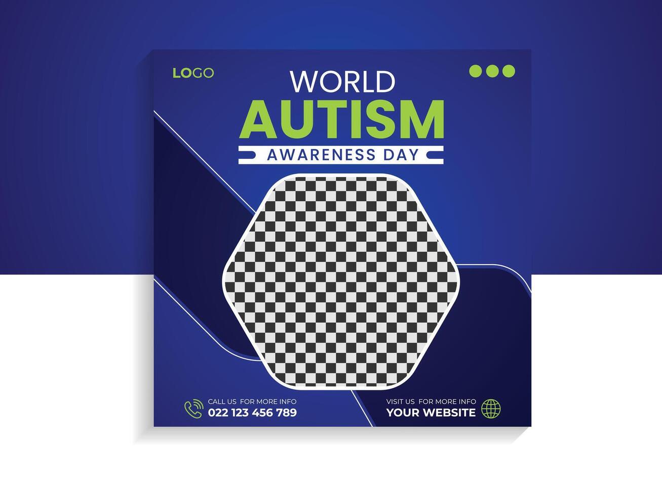 World autism awareness day social media banner template vector