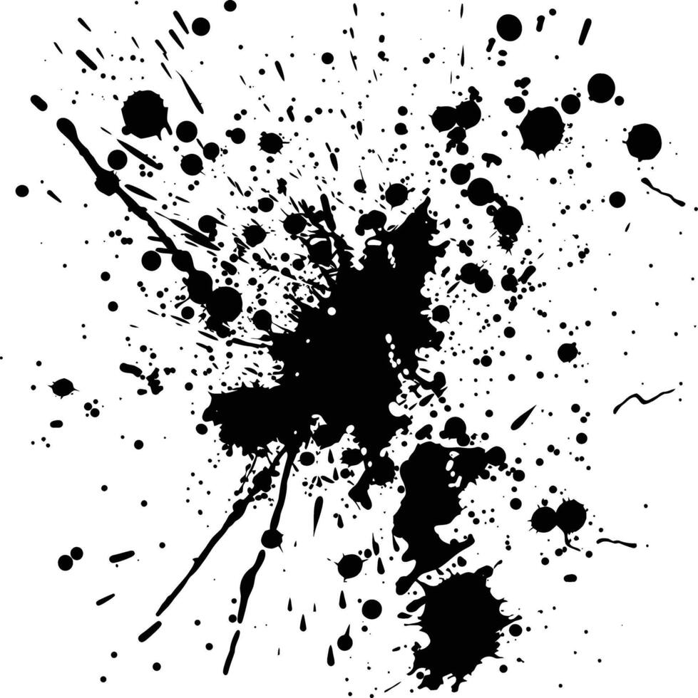 AI generated Silhouette ink splatter black color only vector