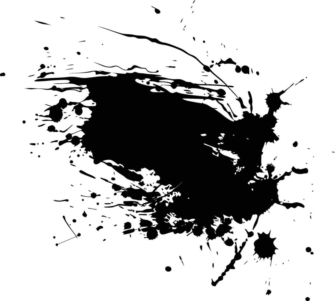 AI generated Silhouette ink splatter black color only vector