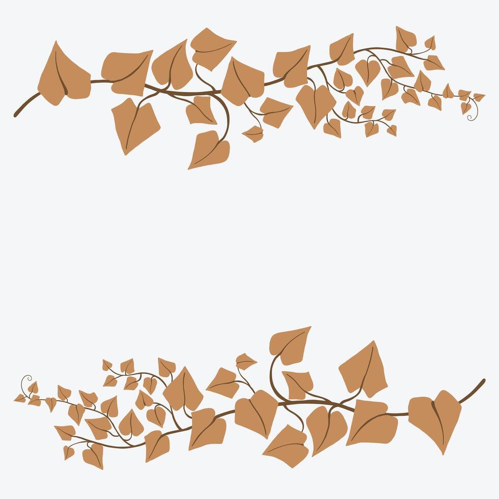 Floral ivy drawing decorative ornament flat design. vector