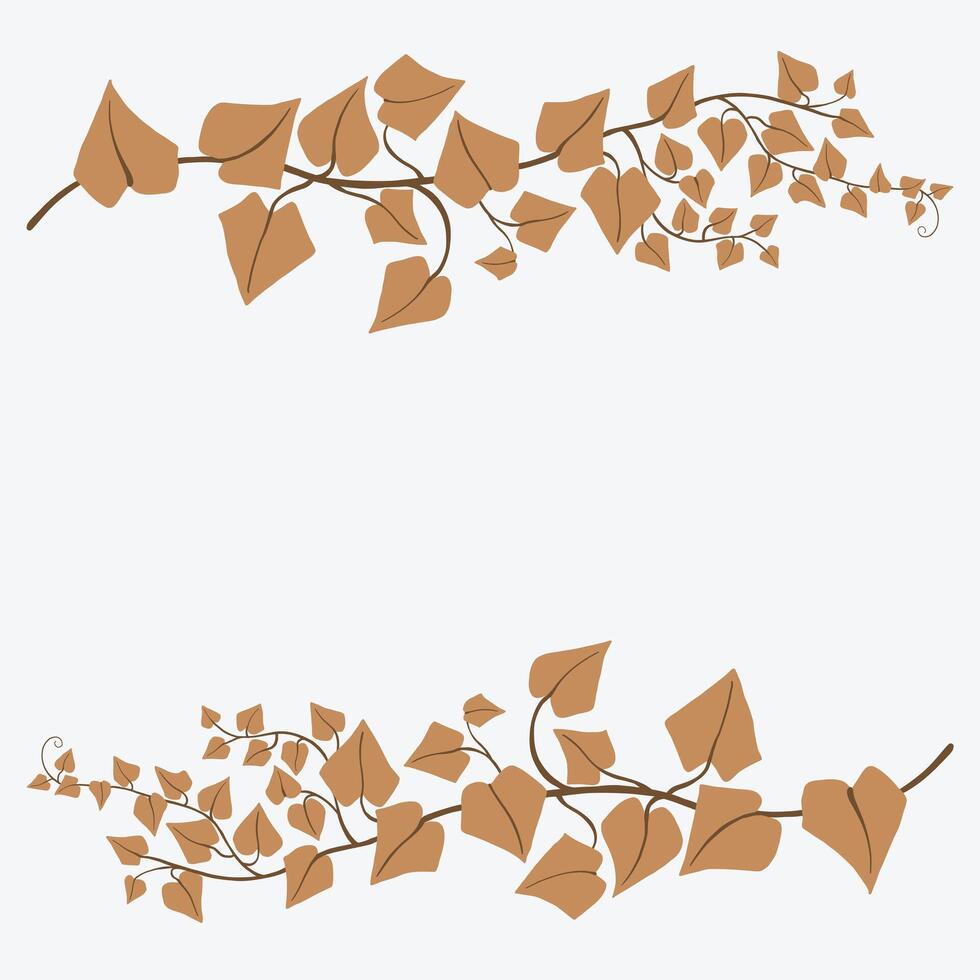 Floral ivy drawing decorative ornament flat design. vector