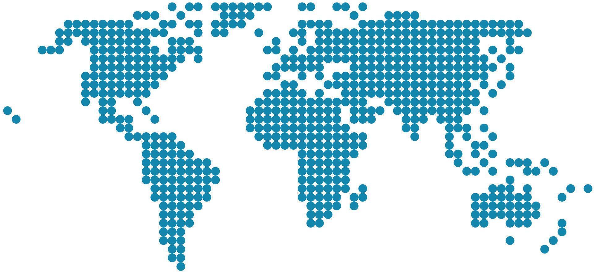 circulo forma mundo mapa en blanco antecedentes. vector