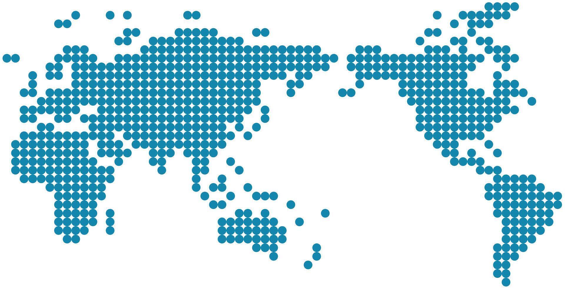 circulo forma mundo mapa en blanco antecedentes. vector