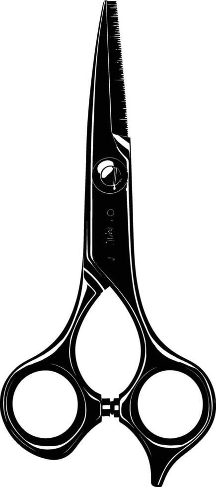 AI generated Silhouette shaving scissors black color only vector