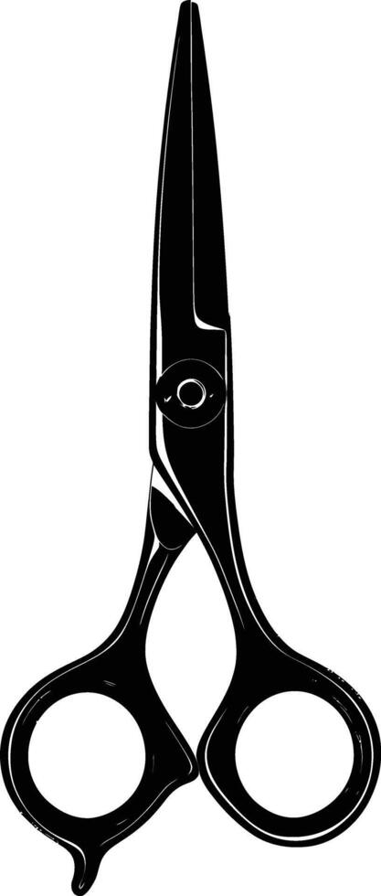 AI generated Silhouette shaving scissors black color only vector