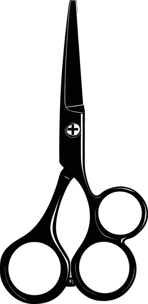 AI generated Silhouette shaving scissors black color only vector