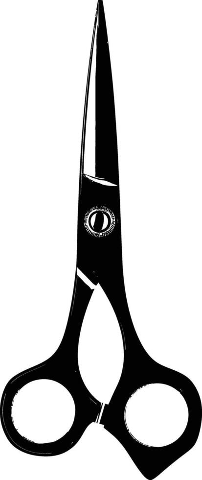 AI generated Silhouette shaving scissors black color only vector