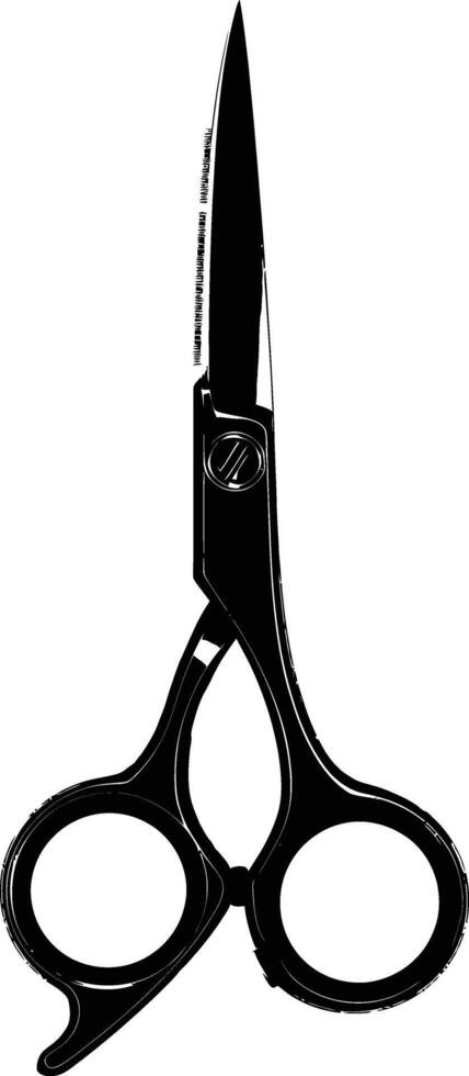 AI generated Silhouette shaving scissors black color only vector