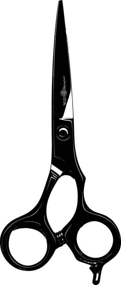 AI generated Silhouette shaving scissors black color only vector