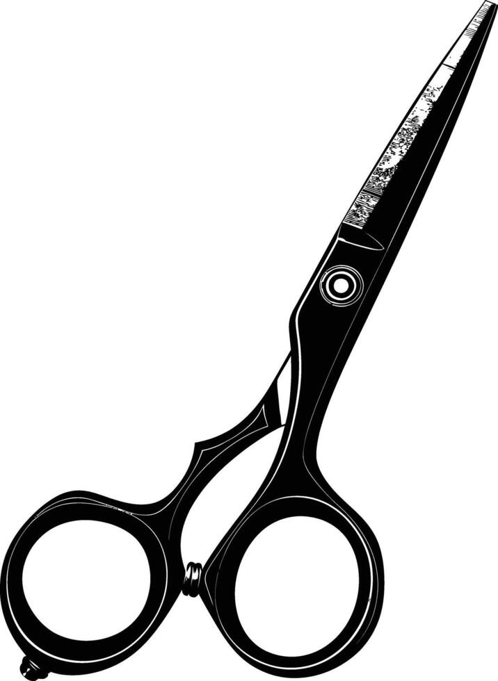 AI generated Silhouette shaving scissors black color only vector