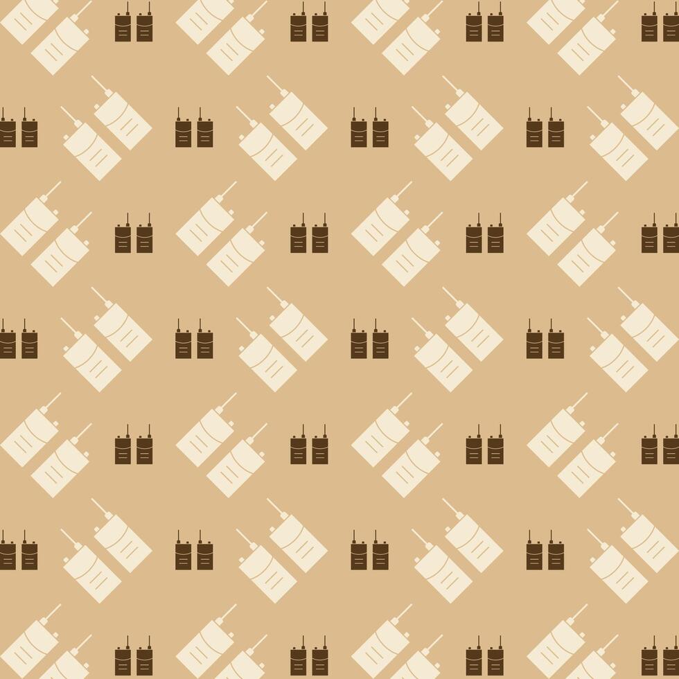 Phone icon trendy repeating pattern brown abstract background vector illustration