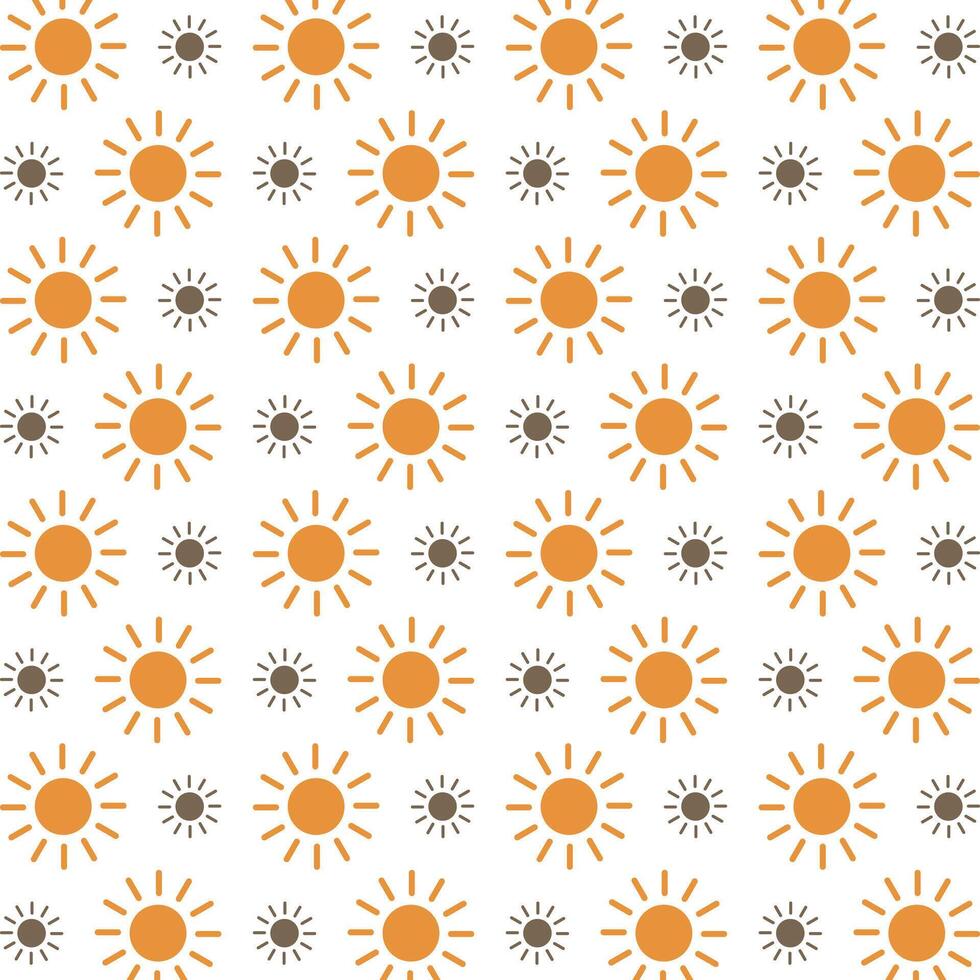 Sun fabric wallpaper repeating trendy pattern vector illustration background