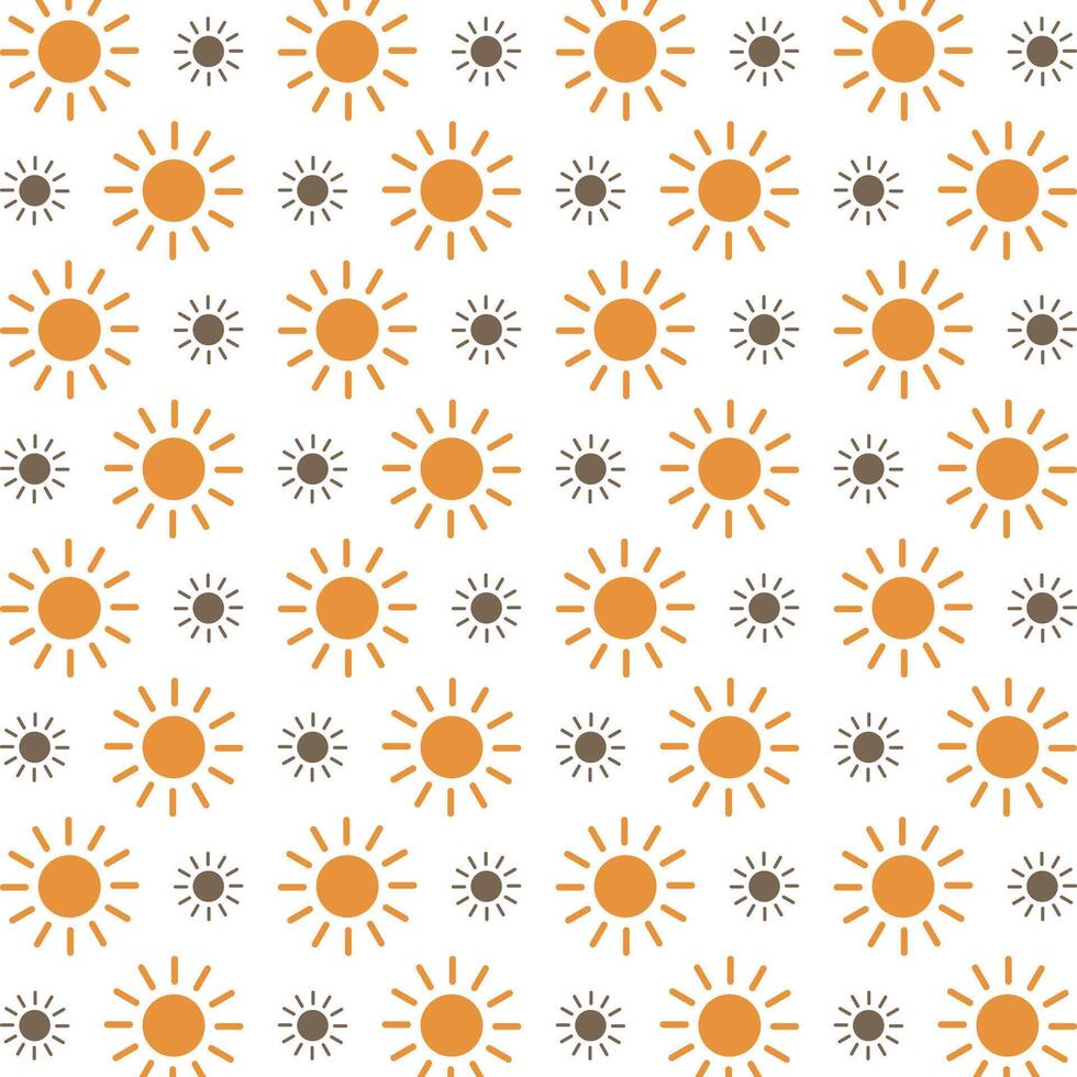 Sun fabric wallpaper repeating trendy pattern vector illustration background