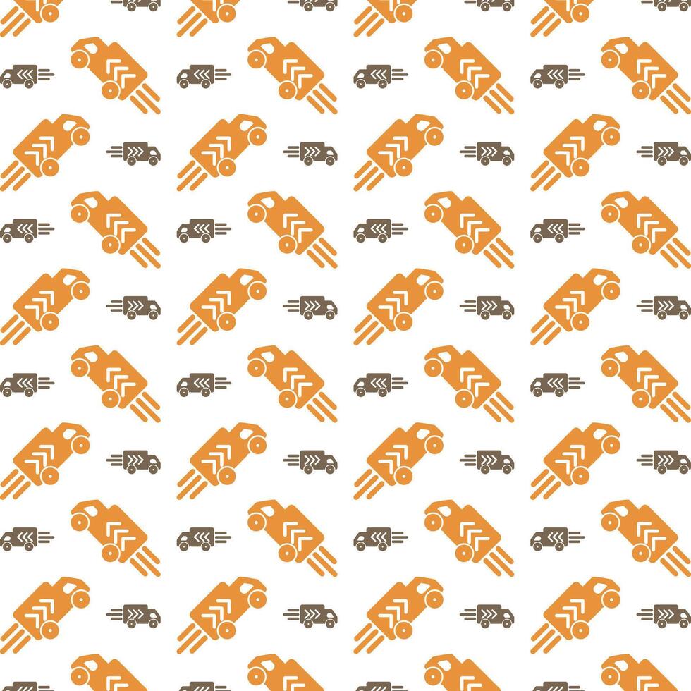 Delivery Truck fabric wallpaper repeating trendy pattern vector illustration background