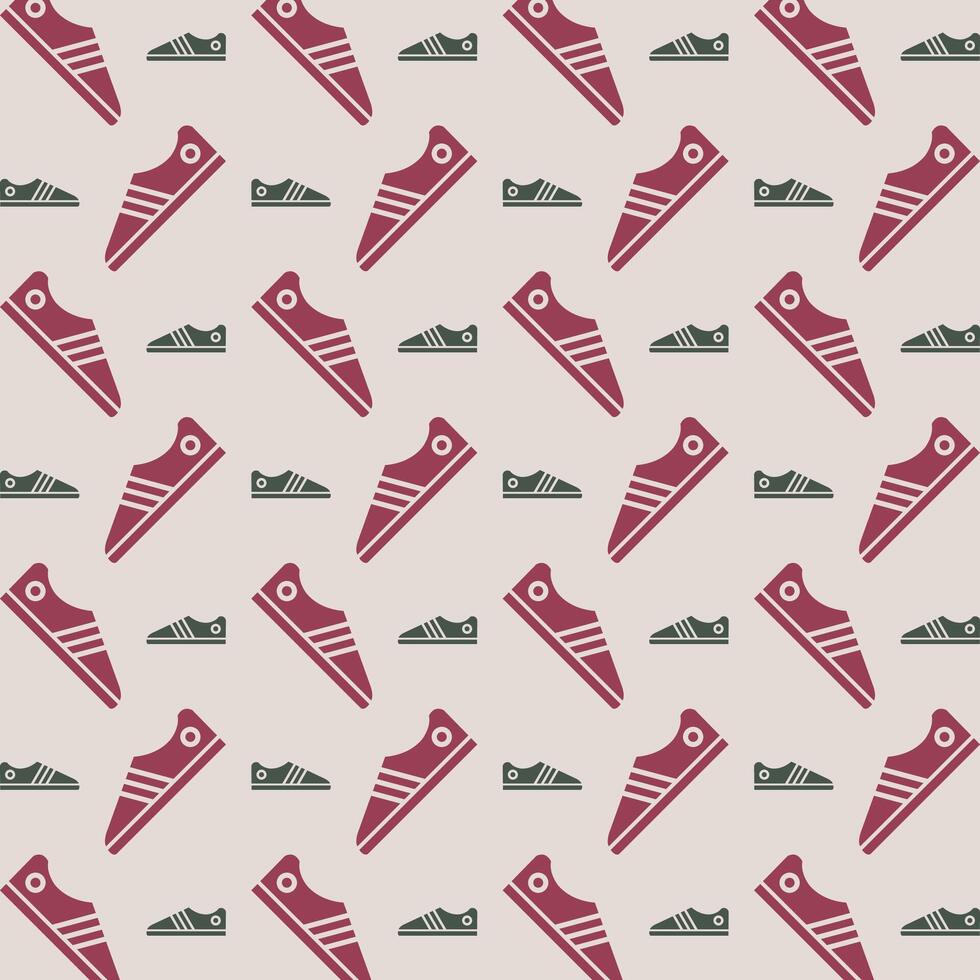 Shoes vector Illustration repeating trendy cute pattern colorful paper print