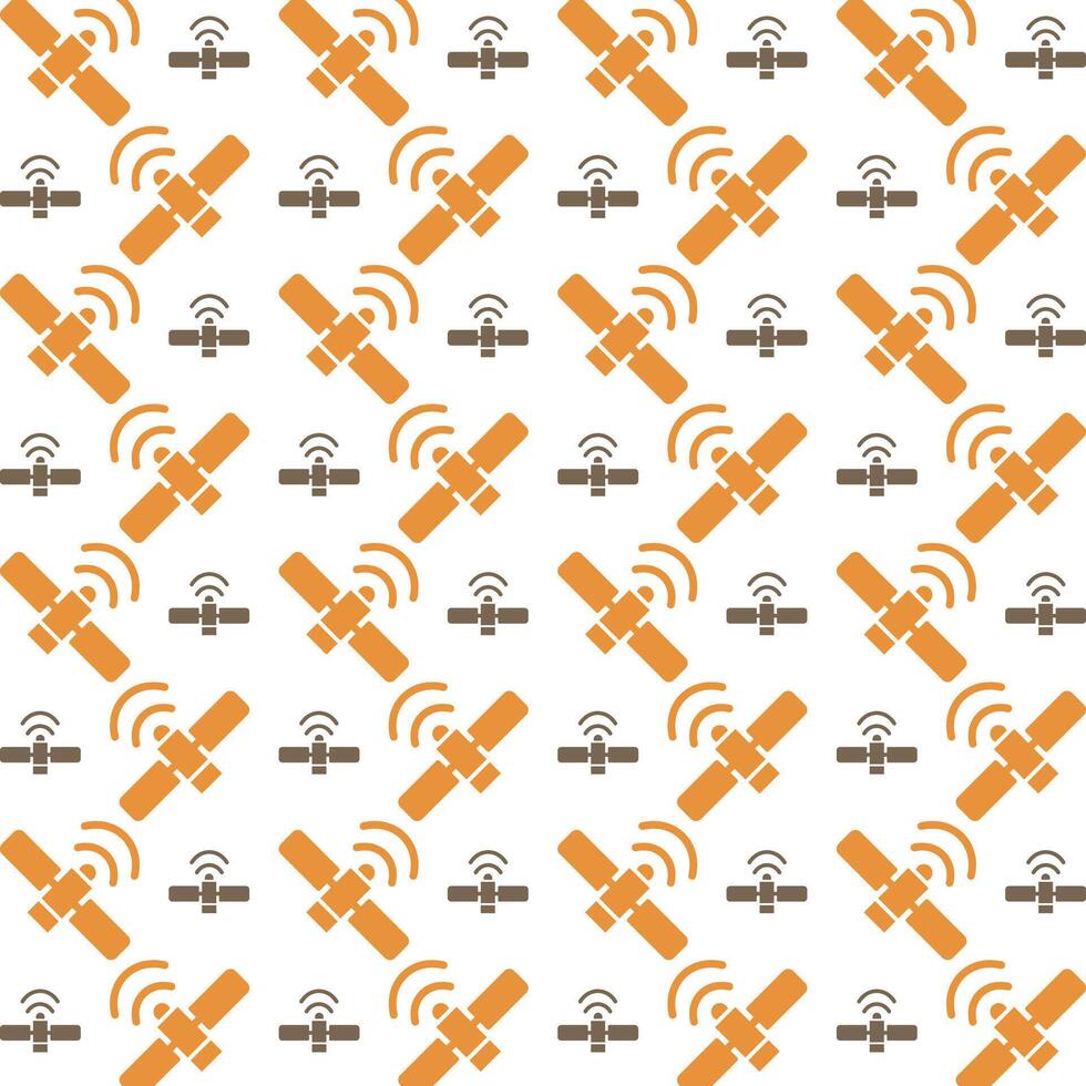 Space Station fabric wallpaper repeating trendy pattern vector illustration background