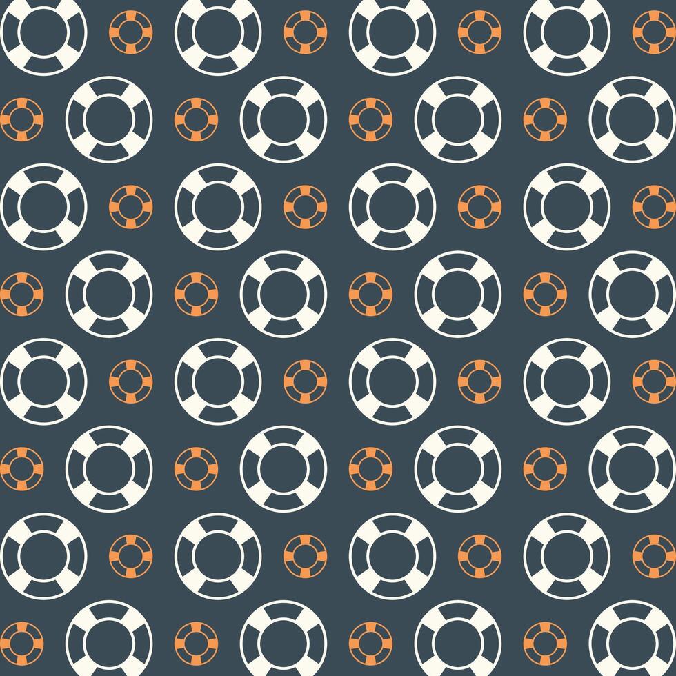 Life Preserver fabric wallpaper repeating trendy pattern vector illustration grey background