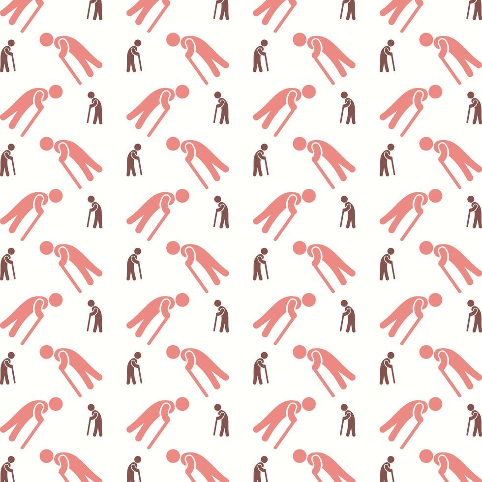 Retirement pink repeating trendy pattern beautiful vector illustration background