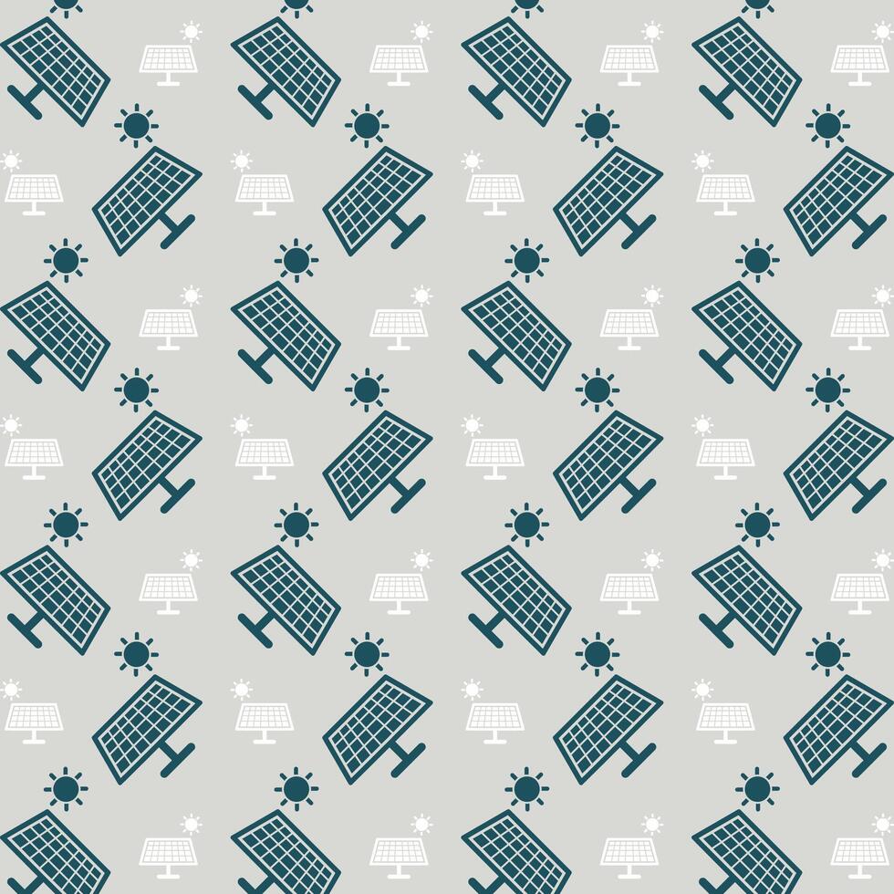 Solar Energy icon blue repeating trendy pattern colorful vector illustration background