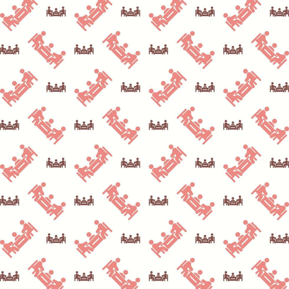 Meeting pink repeating trendy pattern beautiful vector illustration background