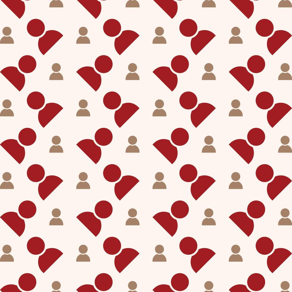 Human red icon valentine style trendy repeating pattern vector illustration background