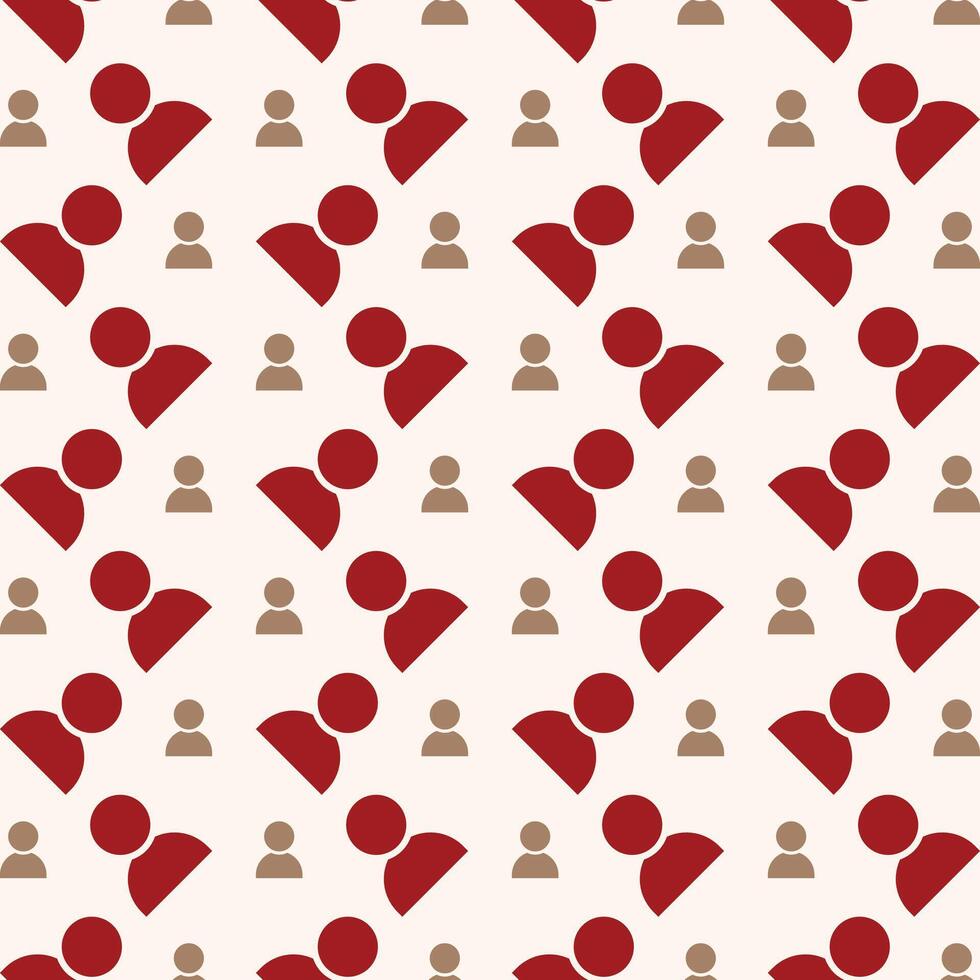 Human red icon valentine style trendy repeating pattern vector illustration background