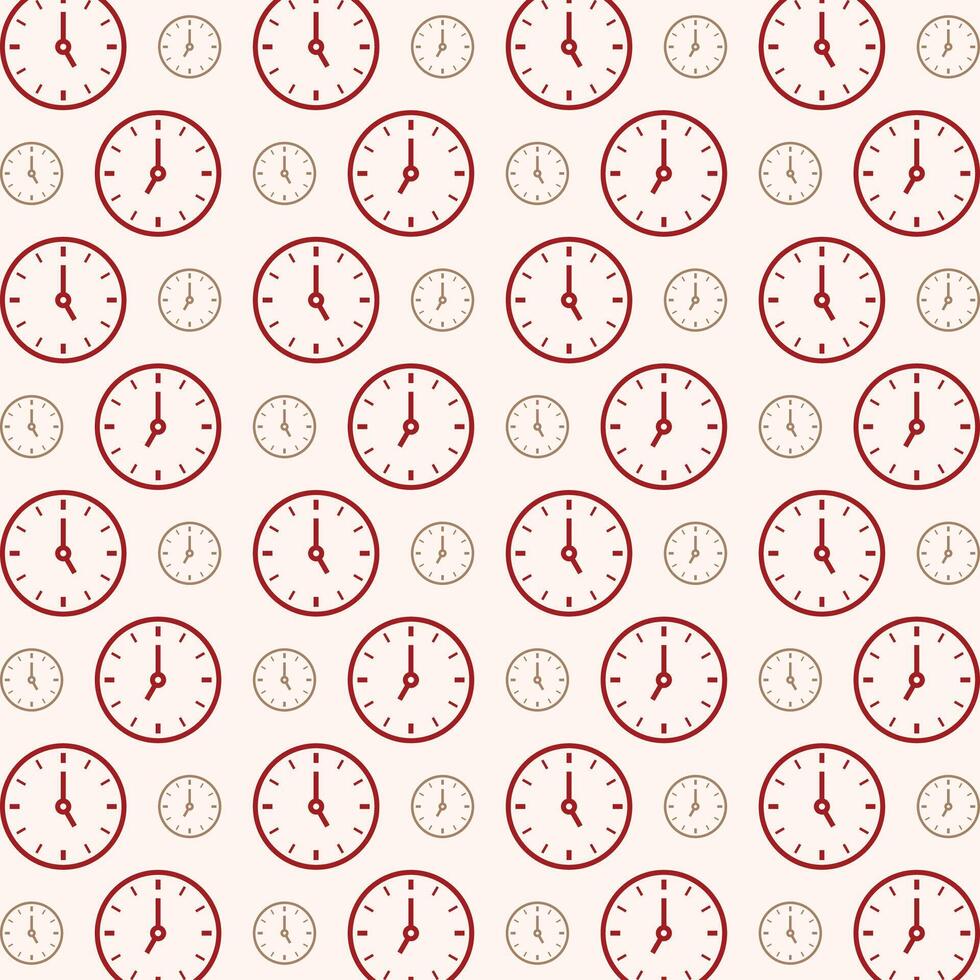 Watch red icon valentine style trendy repeating pattern vector illustration background