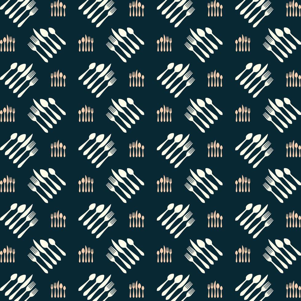 Kitchen Utensils icon luxury blue repeating pattern beautiful vector illustration background