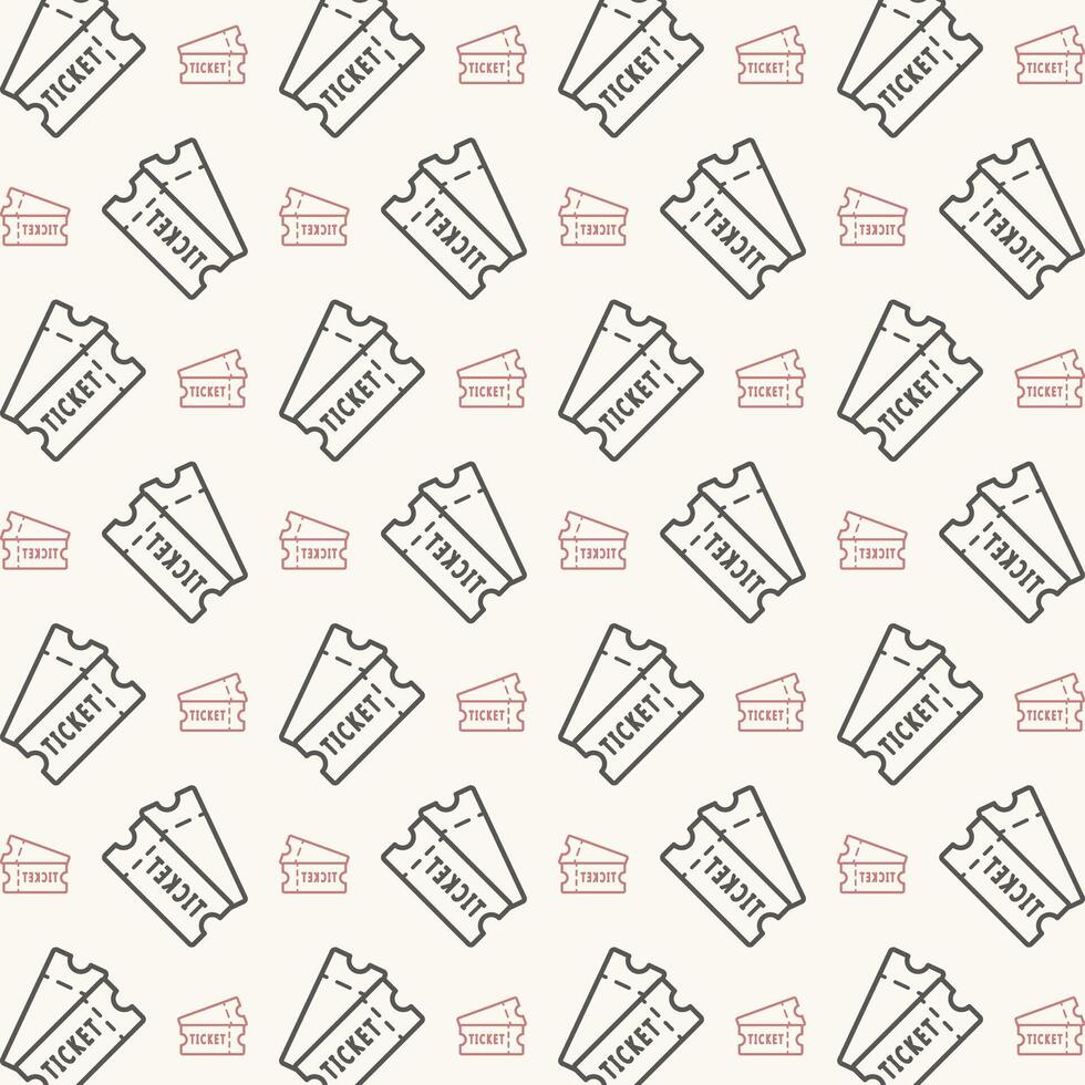 Ticket Icon trendy colorful repeating pattern sweet vector illustration background