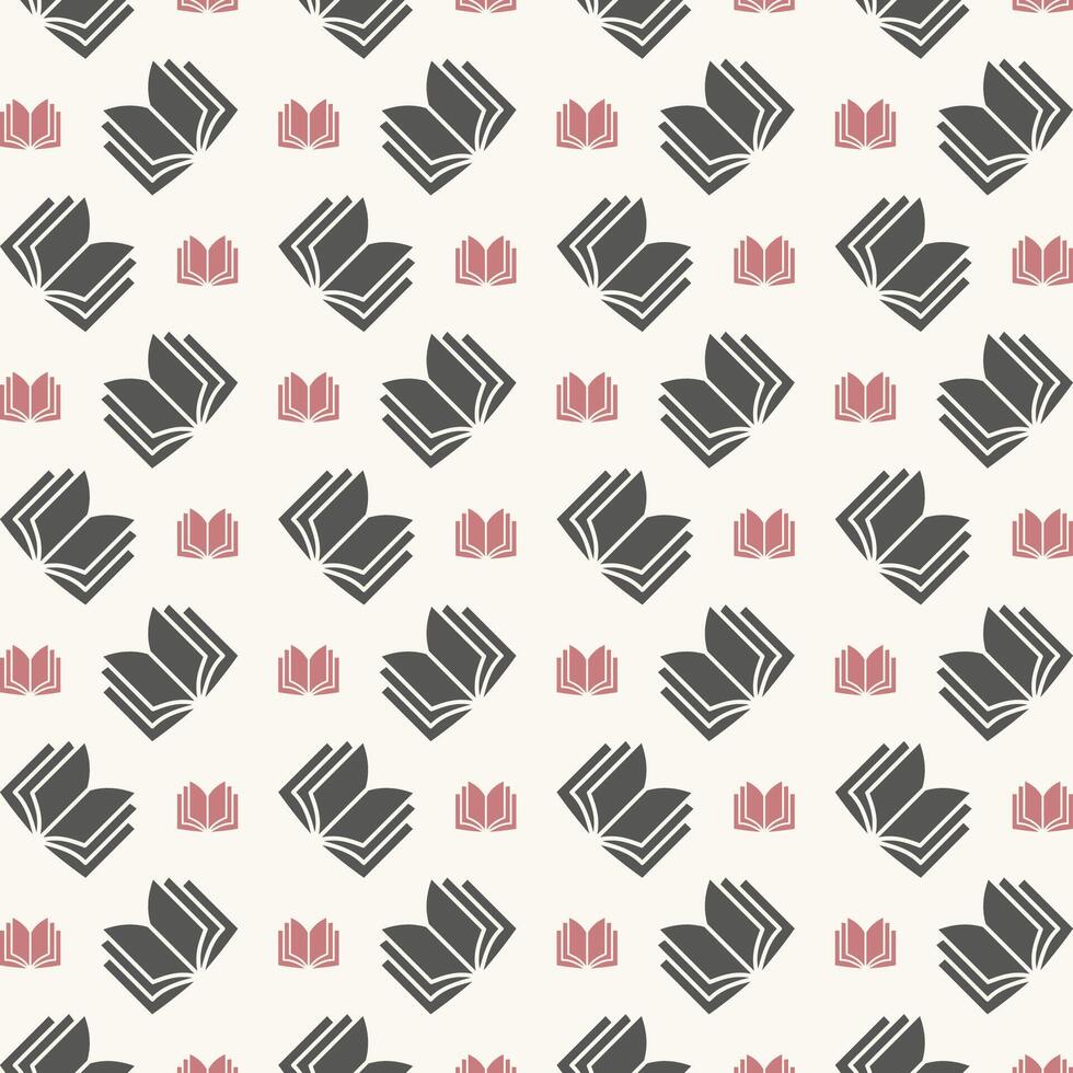 Book Icon trendy colorful repeating pattern sweet vector illustration background