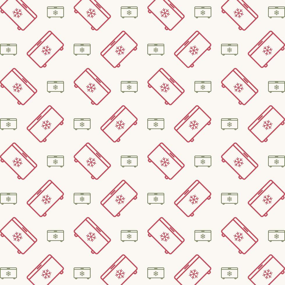 Big Freezer Icon trendy colorful repeating pattern multicolour vector illustration background