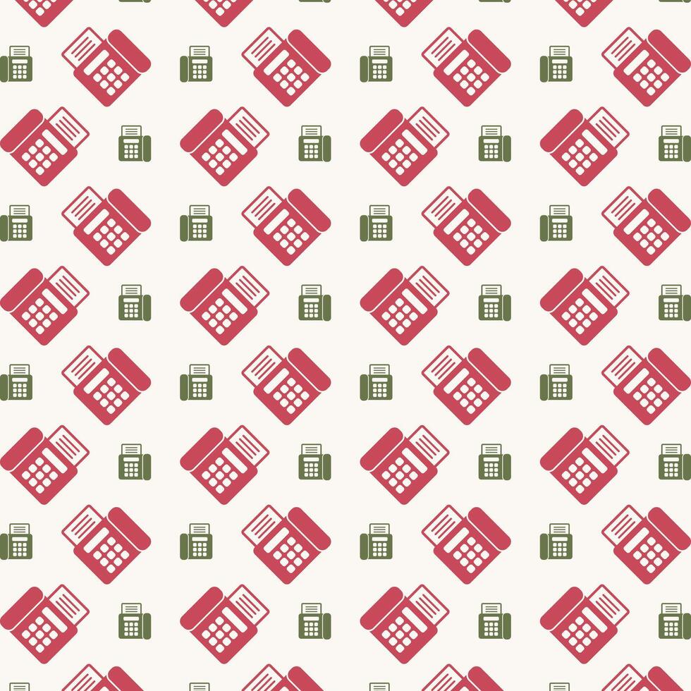 Fax Icon trendy colorful repeating pattern multicolour vector illustration background