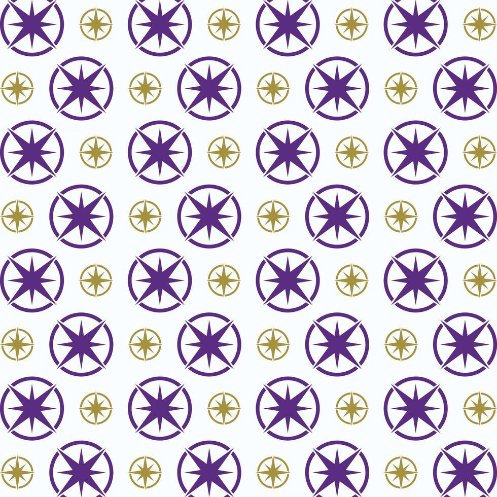Compass Icon trendy colorful repeating pattern purple vector illustration background