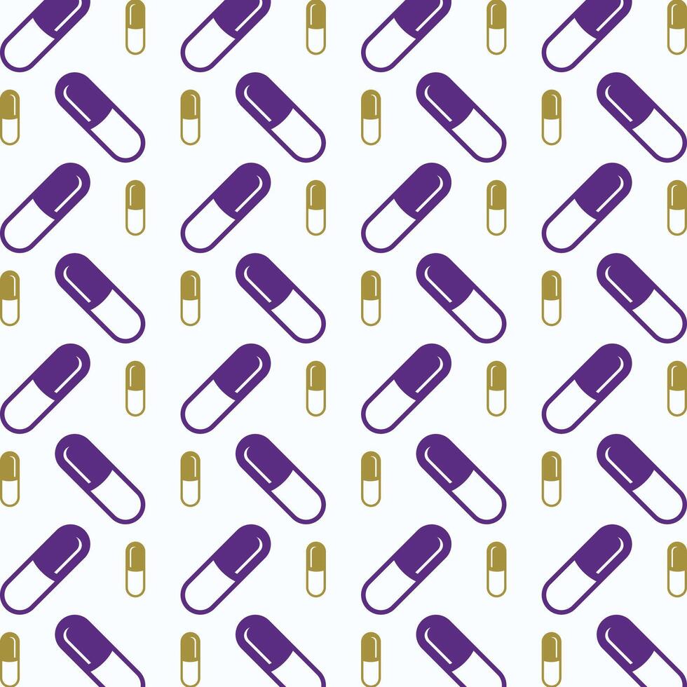Capsule Icon trendy colorful repeating pattern purple vector illustration background