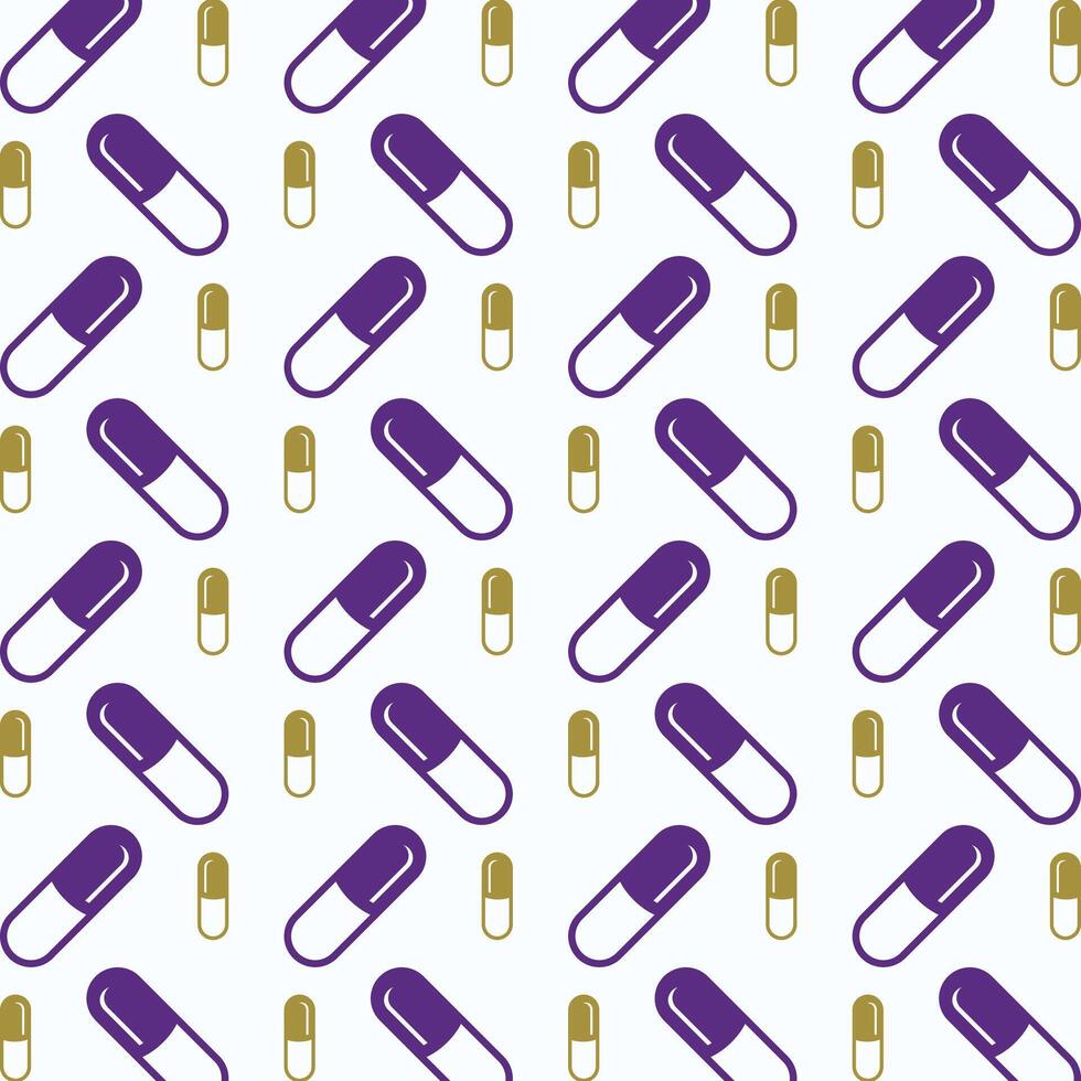 Capsule Icon trendy colorful repeating pattern purple vector illustration background