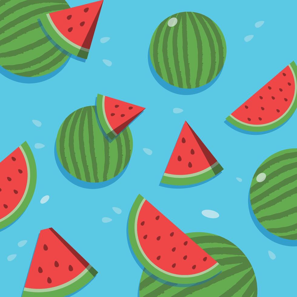 watermelon pattern for background vector