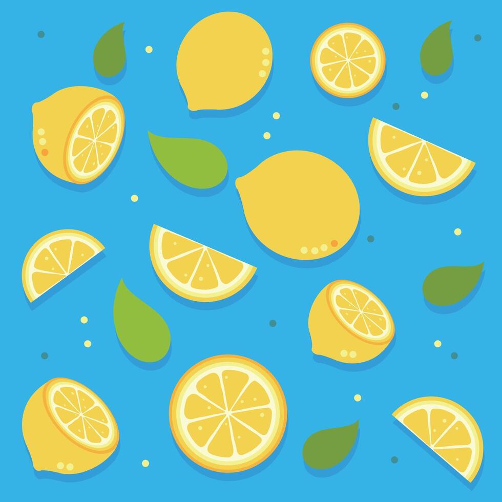 Lemon pattern for background vector