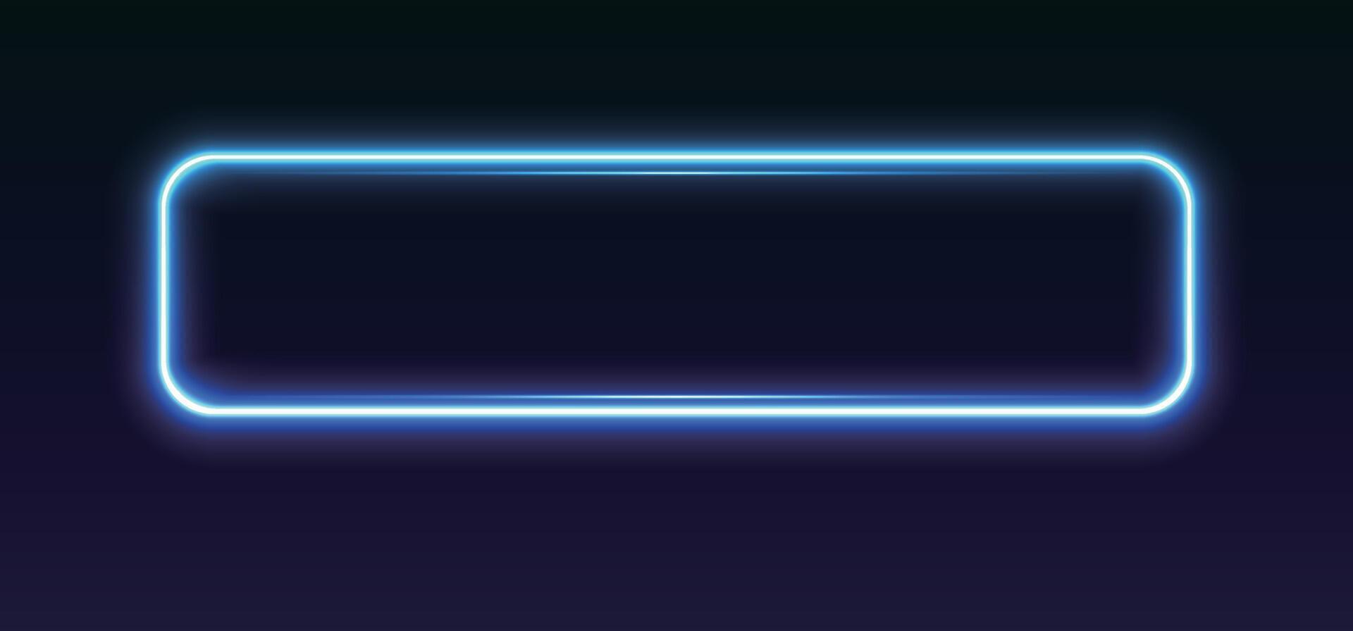 Neon rectangle frame. glowing outline shapes . Vector abstract background Illustration
