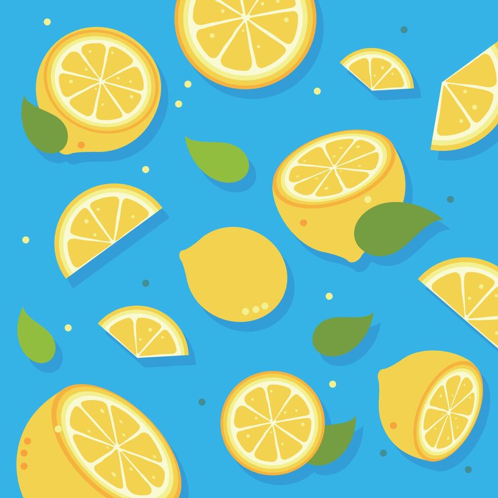 Lemon pattern for background vector