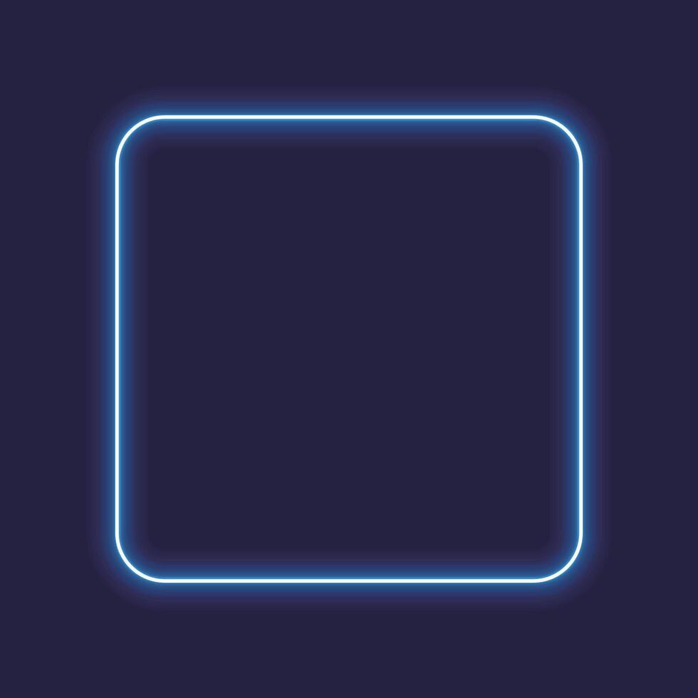 Neon rectangle frame. glowing outline shapes . Vector abstract background Illustration