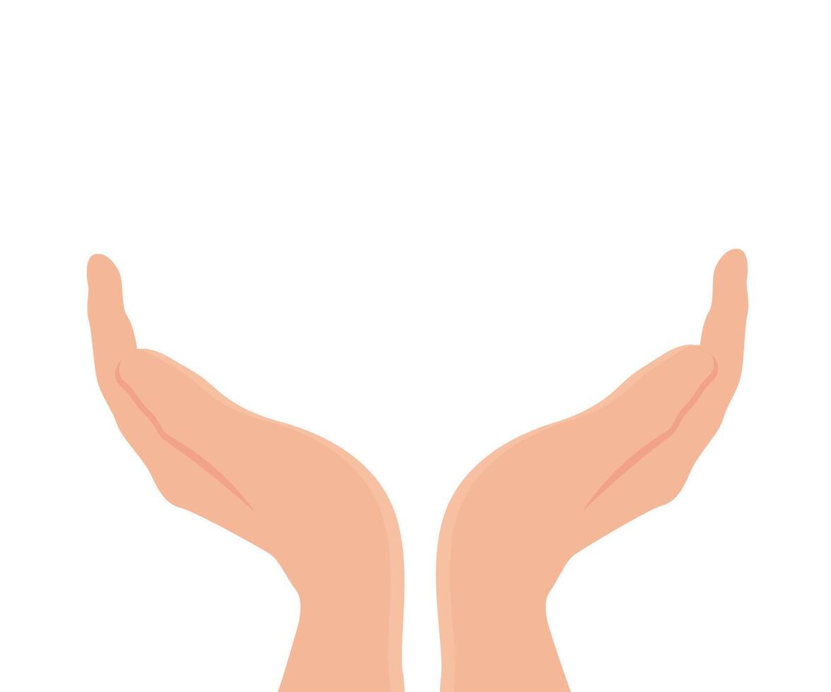 People hand holding or hope ,Unity in Hope, Human Hands Grasping the Future Vector Illustration