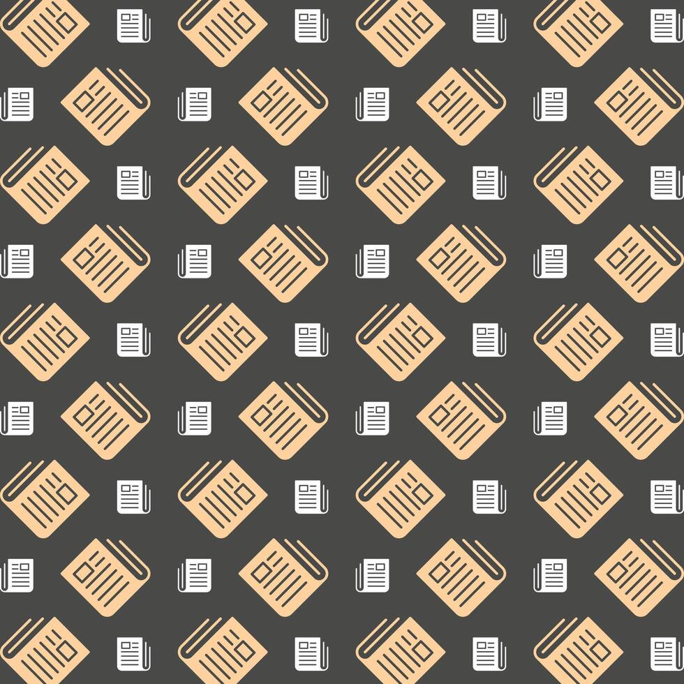 Newspaper Icon elegant luxury trendy repeating pattern vector illustration